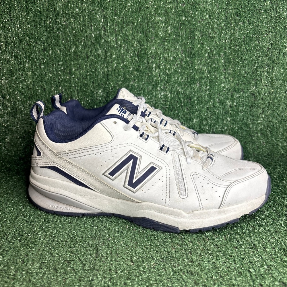New Balance 608 V5 ABZORB Dad Leather Sneakers‎ White Mens Sz 10.5 4E Extra Wide
